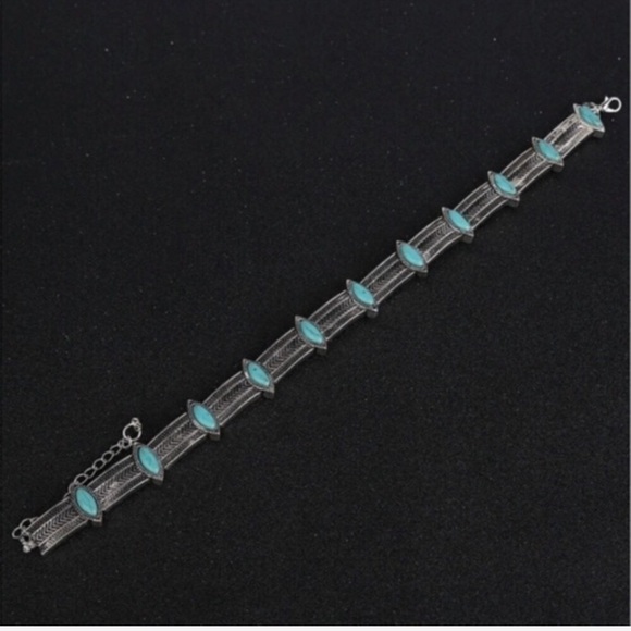 1 avail! Boho silver & turquoise statement choker - Picture 5 of 6